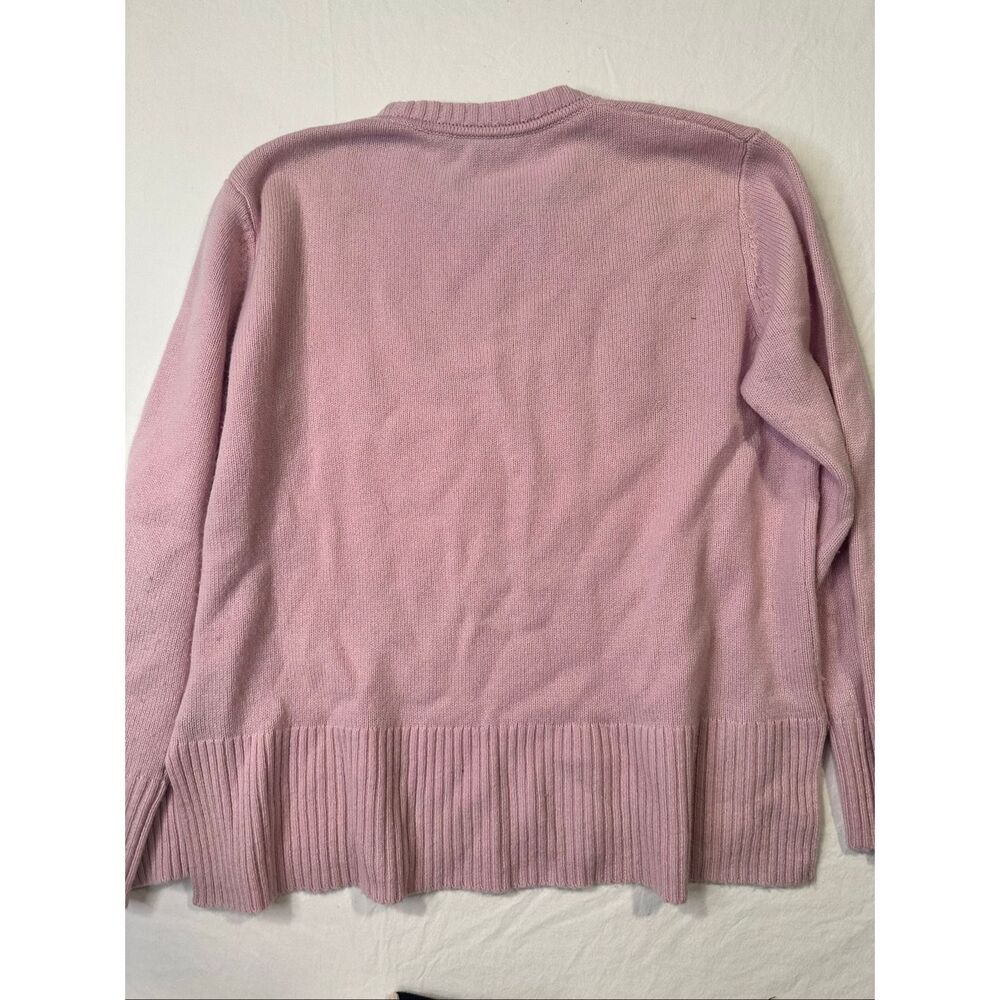Theory Women’s Patel Pink Cashmere Crewneck Sweater, size Large - Picture 5 of 7